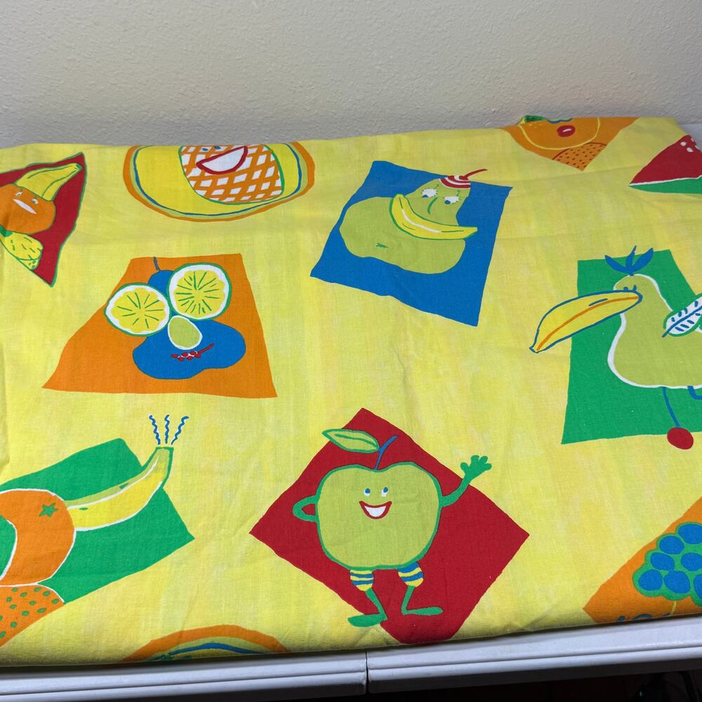Ikea Duvet Cover Twin Size Fruit Animals Colorful